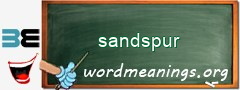 WordMeaning blackboard for sandspur
